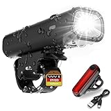 Tatopa Fahrradlicht Led Set - USB Wiederaufladbare Fahrrad Licht Fahrradlichter - Wasserdicht Fahrradlampe Frontlicht und Rücklicht StVZO Zugelassen Fahrradbeleuchtung