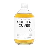 Quitten Cuvée Likör 500ml mit 19% Vol. von STILVOL. Spirituosen. Quittenlikör aus deutscher Klein-Brennerei, ohne künstliche Aromen.