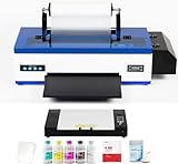 PUNEHOD A3 DTF Drucker L1800 mit weißem Tintenzirkulationssystem Direct to Film Drucker für DIY T-Shirts, Hoodie, Hosen, Stofftransferdrucker mit Ofen (DTF Drucker+Ofen+DTF Tinte+PET Folie)