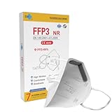 20 st. FFP3 Maske mit 7 Schichten, CE-geprüfte | Hoher Filtration 99% | Einzeln verpackt, nicht Wiederverwendbar, Erwachsenengröße, ohne Ventil, farbe Weiß