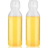 2 Packung Ölflasche 500ML,Öl Flaschen Essig Öl Flasche PP5, Olivenöl Dispenser, Olivenöl Essigspender, öl Flasche Behälter mit Skala, für Öl, Essig, BBQ, Kochen,Küche und BBQ
