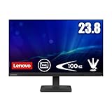 Lenovo L24-41 Monitor 23,8 Zoll FHD (1920 x 1080), IPS, 4 ms, 100 Hz, verstellbar, Anschlüsse HDMI 2.1 und VGA, HDMI-Kabel im Lieferumfang enthalten - Raven Black