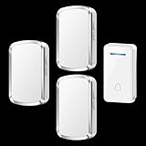 Kabellose Türklingeln, Keine Batterie erforderlich, selbstversorgend, wasserdicht, IP65, kabellos, mit Einer Reichweite von 152 m, mit 60 Klingeltönen, 5 Lautstärken mit LED-Licht,