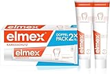 elmex Zahnpasta Kariesschutz 2x75ml – medizinische Zahnreinigung für hochwirksamen Kariesschutz – bietet zweifach aktives Kalzium-Fluorid Schutzschild für widerstandsfähige Zähne