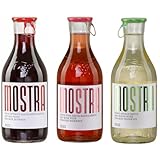 Wein Probierpaket trocken 3x 0,5l von Tsililis | Mostra Rot, Rosé & Weiß | Griechische Qualitätsweine |Trocken & fruchtbetont | Probierset mit Rotwein, Roséwein & Weißwein | + 20ml Jassas Olivenöl