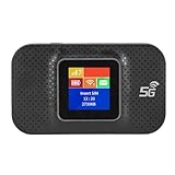 Mobiler WLAN-Hotspot, 4G LTE Entsperrtes WLAN-Hotspot-Gerät, Tragbarer WLAN-Router mit SIM-Kartensteckplatz für Unterwegs, Unterstützt B1/3/5/7/8/20/40 (Black)