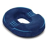 Ecosafeter Hämorrhoiden Sitzkissen,Hochwertiges Donut-Kissen aus Memoryschaum für Schwangerschaft Steißbein Postnatal Ischias Druckgeschwüre