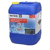 Chlor Flüssig 1 x 25 kg - Pool Flüssigchlor mit 13 bis 15% Aktivchlorgehalt zur Poolpflege und Wasserdesinfektion - Made in Germany - Höfer Chemie