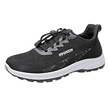 Sportschuhe Herren Schwarz Sneaker Atmungsaktiv Turnschuhe Mesh Laufschuhe Weich Leicht Fitnessschuhe Flache Sohle Walkingschuhe Freizeit Joggingschuhe mit schnürsenkel Outdoorschuhe