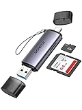 UGREEN SD Kartenleser USB 3.0 USB C Dual Stecker Kartenlesegerät SD Card Reader USB Speicherkartenleser Sd Karten Adapter Kompatibel mit iPhone 15 Serie/Android/Windows/macOS usw (Grau)