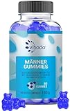 Vihado blaue Männer Gummies - Extra starke sofort Rezeptur hochdosiert - mit L-Arginin, L-Glutathion, L-Glutamin, 60 Gummies