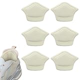Fersenpolster für zu Große Schuhe, Fersenpolster mit Einlagen aus Schwamm, Shoe Patch Schuh Fersen Reparatur Set (3 Paare (Grau))