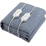 MONZANA® 2-Zonen Heizdecke 160x140cm 3 Temperatur-Stufen waschbar bis 40° Wärmeunterbett Wärmebett Bettheizung