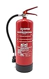 Feuerlöscher 6 Liter Schaum | Brandklasse A und B | mit Halterung | Manometer | Prüfnachweis & gratis ANDRIS® Feuerlöscher Symbolschild Folie