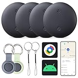 Reyke GPS Tracker Android, Air Smart Tag Compatible with Google Find My (Android Only), Schlüsselfinder for Keys, Luggage,Suitcase, Wallet, IP66 Waterproof, Black