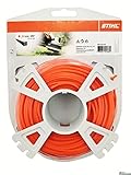 Stihl 0000 930 2640 Mähfaden aus abriebfestem und langzeitelastischem Material, quadratisch, Stärke: 2,4 mm, Länge: 43 m