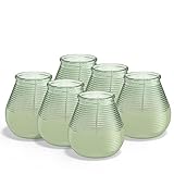 Bolsius Outdoor Kerze - Patio Light - Citronella - Grün - Packung mit 6 - Lange Brenndauer von 40 Stunden - Outdoor Kerze - Außendekoration - Natürliche Extrakte - Veganes Wachs - Kein Palmöl