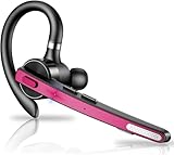 Thunelec Bluetooth Headset V5.3, Wireless Freisprech Telefon mit CVC 8.0/ENC Dual Mic, APTX, Mute Zwei-Geräte-Verbindung Headset Handy, 90 Std Spielzeit Bluetooth Ohrhörer Rot