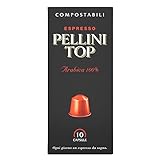 Pellini Caffè Top Arabica 100%, Nespresso-kompatible Kapseln und Selbstgeschützte KOMPOSTIERBARE Kapseln (12 Packung mit 10 Kapseln, gesamt 120 Kapseln)