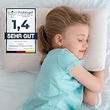 KNERST® Kinderkopfkissen - Ergonomisches Kissen Kinderzimmer mit Memory-Schaum - Kissen 40x60 cm ideal als Kinderkissen - Kopfkissen 40x60 für erholsamen Schlaf inkl. Kissenbezug - Kissen Kinder