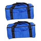 ULTECHNOVO 2st Isolierte Tasche Isolierende Thermotasche Faltbarer Korb Isolierter Picknickkorb Kuchenbehälter Große Einkaufstüten Faltbarer Picknickkorb Große Kühler Outdoor-Korb Blue