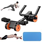 Bnlei Ab Roller Automatisches Rebound-Bauchrad, Ab Trainer für Zuhause, Bauchmuskeltrainer Sport Geräte Sliders für Core Training, ABs Wheels Fitness Zubehör