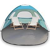 JAICOM Strandmuschel, 2-3 Personen Strandzelt mit UPF 50+ UV Schutz, Leichtes, schnell aufzubauendes sonnenzelt Strand, Mit DREI luftigen Fenstern, für Familie, Strand, Garten, Camping