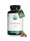 Roter Reis | 180 vegane Kapseln | Hochdosiert: 2,7 mg Monakolin K pro Kapsel | Vorrat für 6 Monate | deutsche Herstellung