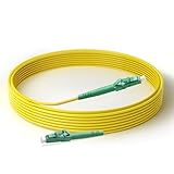 Qilnyeh 5 Meters Glasfaserkabel LC/APC auf LC/APC Simplex Singlemode 9/125µm LSZH, FTTH CATV-Optik-Patchkabel (5 Meters)