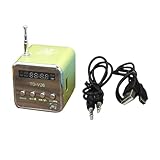 Mini Digital Radio - Handheld FM Audio, Musikplayer | Smart -Pocket -Lautsprecher, LCD -Panel, 3,5 -mm -Schnittstelle, Mikro -Stereoeinheit, Reise -MP3 -Empfänger, USB -Antriebsbox, wiederaufladbare S