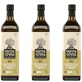 Terra Creta BIO Olivenöl 3x 1,0l | Extra natives Bio-Olivenöl aus Kolymvari (Kreta) | + 20ml Jassas Olivenöl