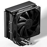 upHere gaming 4 Heatpipe Schwarzer cpu cooler,for Intel 2011/2066(X79/X99 motherboards) and cpu kühler AM5/AM4 kompatibel,Single Tower cpu kühler mix 120mm PWM Gehäuselüftern P4K
