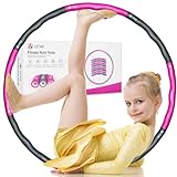 LETAO Hula Hoop Reifen Kinder für im Alter von 3-12 Jahren, EIN 8 Teiliger Abnehmbarer(pink Grey 0.68 kg)