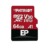 Patriot Memory PEF64GEP31MCX 64 GB EP A1 V30 microSD Karte SDXC für Android Handys und Tablets / 4K Videoaufnahmen
