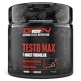 Testo MAX - 270 Kapseln - Extra stark: Hochdosiert mit 7320 mg pro Tagesportion - Mit Aminosäuren + Pflanzenextrakten - Tribulus + Maca-Extrakt + Boron + D-Asparaginsäure - Vegan