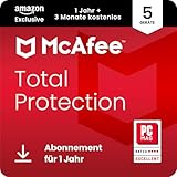 McAfee Total Protection (5 Geräte) 2025 | 15 Monate | Secure VPN, Sicherheitssoftware mit Virenschutz, Kennwort-Manager, Identitätsüberwachung | Digitaler download