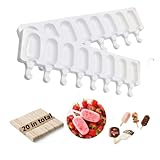 Silikon EIS am Stiel Formen 2 Stück 8 Zellen backform eis am stiel,Eis Am Stiel formen,Eisformen Silikon,20 Eisstiele Holz,Kuchenform Dessertform Wiederverwendbare BPA Freie Pop Ice Lolly Mould