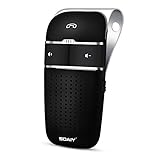 SOAIY S32 Auto Kfz Bluetooth V5.0 Freisprecheinrichtung Freisprechanlage Car-Kit für Sonnenblende Automatische Abschaltung und Aktivierung möglich Musik GPS Unterstützung mit deutscher Sprachausgabe