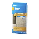 Knauf Flexkleber eXtra, 20 kg, 90% staubreduzierter Dünnbettmörtel für sauberes Arbeiten, extra stark, extra ergiebig, hochflexibel, ideal für großformatige Fliesen