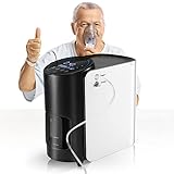 Tragbarer Sauerstoffkonzentrator für Zuhause, Konzentration einstellbar 1-7 L/min, Sauerstoffmaschine, geräuscharmes Sauerstoffgerät für Zuhause, Fernbedienung