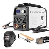STAHLWERK Schweißgerät Vollausstattung ARC 200 MD – kompakt, leicht, tragbar, DC MMA, E-Hand, 200 A, IGBT-Single-Board, Hotstart, Anti-Stick & optionaler Lift-TIG-Funktion