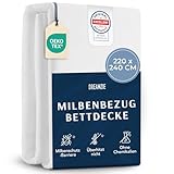 Dreamzie - Milbenbezug Bettdecke 220x240 cm - Allergiker Bettwäsche Encasing - Hausstaubmilben Schutz - Anti Milben Bettbezug mit Reißverschluss - Waschbar bei 95°C