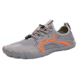 Turnschuhe On Damen Barfuß Hausschuhe Damen Damen -Wasserschuhe für Männer und Frauen, schnelltrocknende Schuhe, Wander-, Schwimm-, Tauchschuhe, Badeschuhe Baby Winter BarfußSchuhe Herren (Grey, 46)