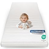 RELLINGER® Kindermatratze 90x200 cm - Höhe 10 cm [H2 FÜR GESUNDES WACHSTUM] - ÖkoTex Zertifizierte Matratze für Kinder (Made in EU)- Hautfreundliche Klimafaser - Hygienebezug bis 60°C Grad waschbar