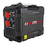 HEMAK Tragbarer Inverter Stromerzeuger mit USB 2900 Watt Optimal für Camping und Garage HK-PG 3000i Benzin 4 Takt Silent