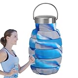 Générique Faltbare Trinkflasche | Sportflasche, wasserdicht, tragbar, 500 ml, leicht, wiederverwendbar, für Sport, Fitness, Fitnessstudio, Radfahren, Wandern, Camping, Wandern, Wandern