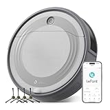 LEFANT Saugroboter M310G, 4500Pa Staubsauger Roboter mit Präzise Entfernungsnavigation, 150Mins, HEPA-Filter, WLAN Roboterstaubsauger, Ideal für Tierhaare, Teppiche, Hartböden