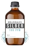 100 ppm Kolloidales Silber - Silberwasser 500 ml - Vegan • Ohne Zusätze • Mit Dosierhilfe