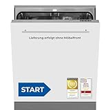 Exquisit START Einbaugeschirrspüler 60 cm, vollintegriert, 12 Maßgedecke, 11 Liter, Startzeitvorwahl, 4 Spülprogramme, ECO, EGSP56012-E-030E silber