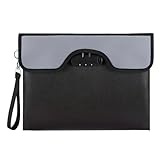 Feuerfeste Dokumententasche mit Schloss, verbesserte feuerfeste Tasche mit Reißverschluss/reflektierenden Streifen, 9 Schichten wärmeisolierter Materialien, feuerfeste Geldtasche für Bargeld, 33,5 x